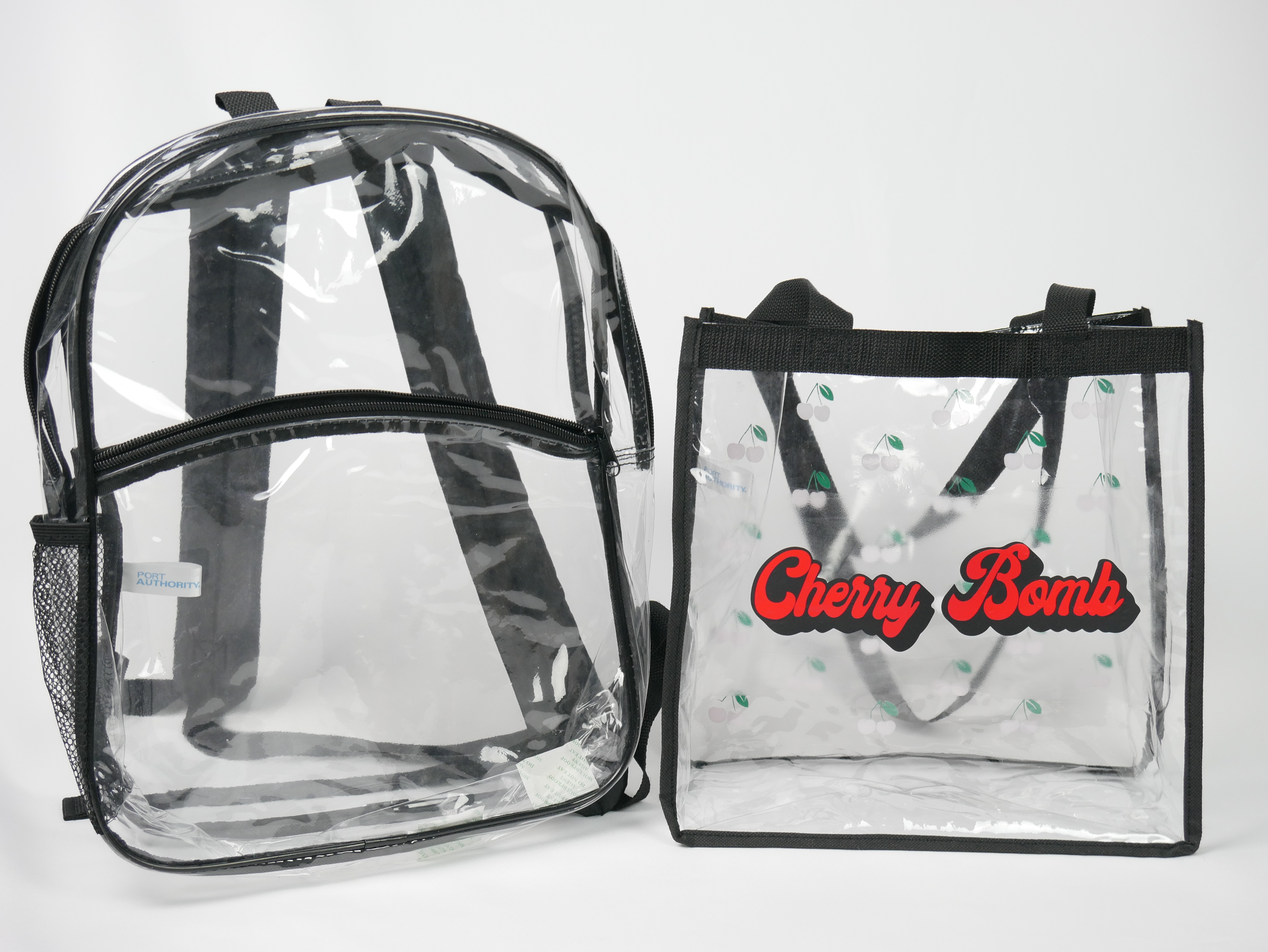 Clear plastic bags for storage or packaging