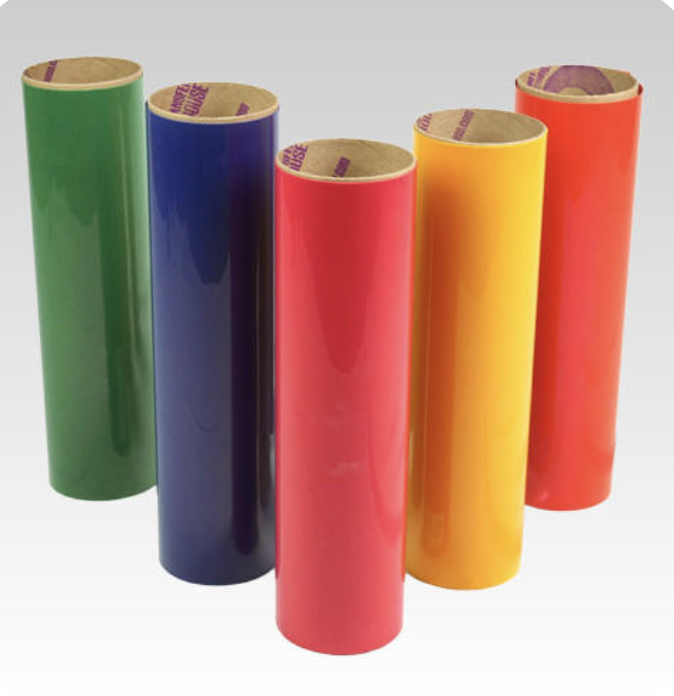 Colored rolls of vinyl 