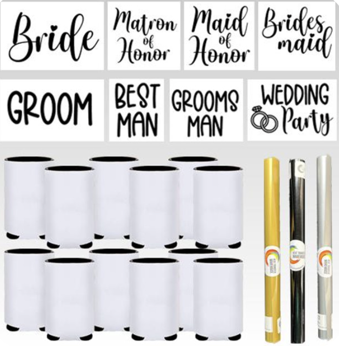 HTV Wedding Stencil Designs